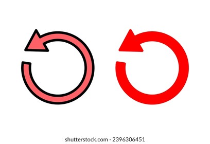 Icon-Set-Illustration aktualisieren. Zeichen und Symbol erneut laden. Aktualisieren des Symbols.