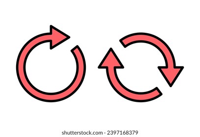 Refresh icon set illustration. Reload sign and symbol. Update icon.