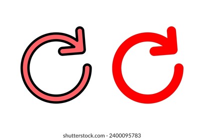 Refrescar la ilustración del conjunto de iconos. Volver a cargar el signo y el símbolo. Icono de actualización.