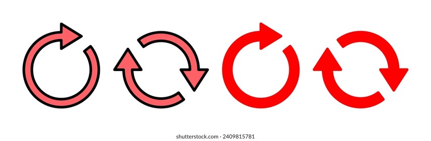 Refresh icon set illustration. Reload sign and symbol. Update icon.