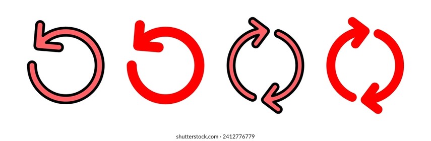 Refresh icon set illustration. Reload sign and symbol. Update icon.