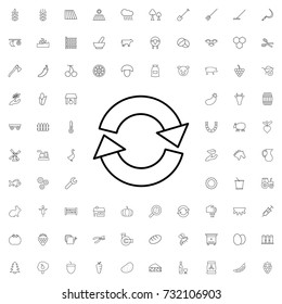 Refresh icon. set of outline agriculture icons.