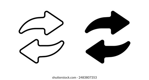 Refresh icon set. Reload Symbol. Change sign.for mobile concept and web design. vector illustration on white background