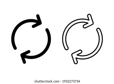 Refresh icon set. Reload icon vector. Update icon.