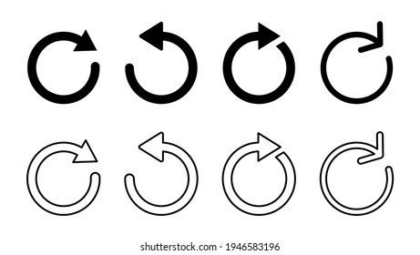 Refresh icon set. Reload icon vector. Update icon.