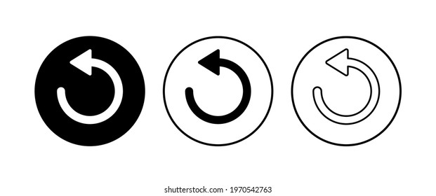 Refresh icon set. Reload icon vector. Update icon.