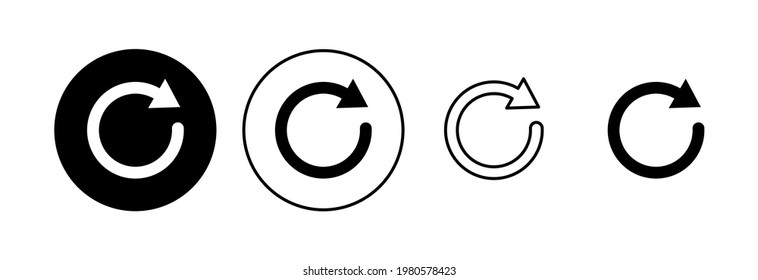 Refresh icon set. Reload icon vector. Update icon.
