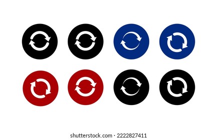 Refresh icon set. Reload icon vector. Update icon. convert icon. flat style - stock vector.	