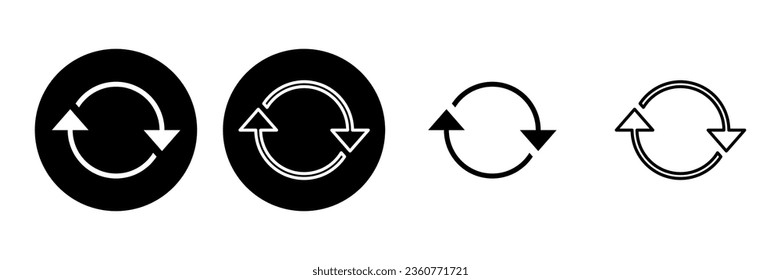 Refresh icon set. Reload icon vector. Update icon.