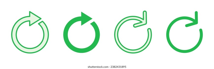 Refresh icon set. Reload icon vector. Update icon.