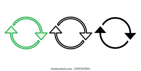 Refresh icon set. Reload icon vector. Update icon.