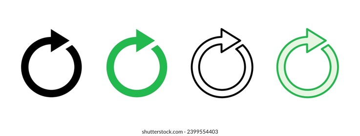 Refresh icon set. Reload icon vector. Update icon.