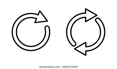 Refresh icon set. Reload icon vector. Update icon.