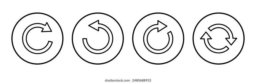 Actualizar conjunto de iconos. Volver a cargar el Vector. Icono de Actualizar.