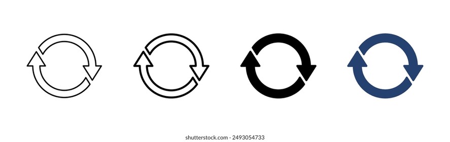 Refresh icon set. Reload icon vector. Update icon.