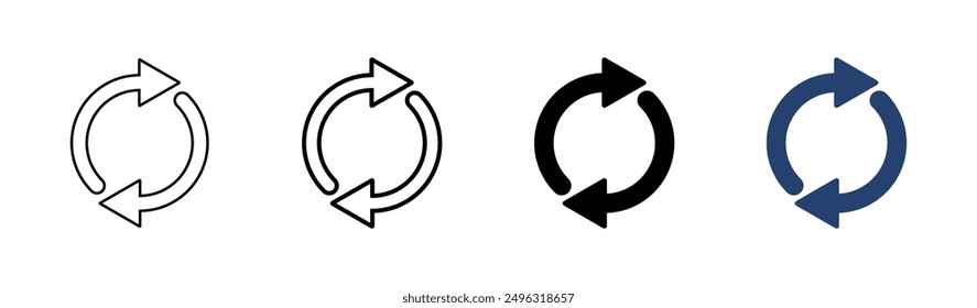Refresh icon set. Reload icon vector. Update icon.