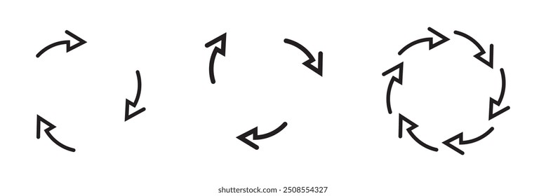 Refresh icon set. Reload icon vector. Update icon.