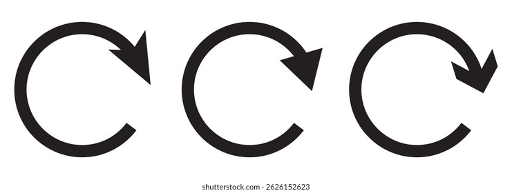 Refresh icon set. Reload icon vector. Update icon.