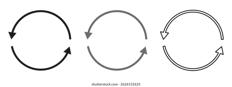Refresh icon set. Reload icon vector. Update icon.