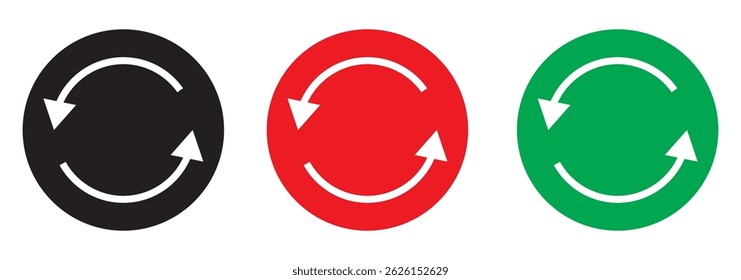 Refresh icon set. Reload icon vector. Update icon.