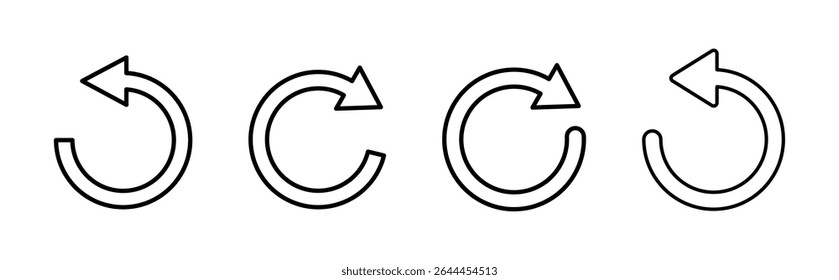 Refresh icon set. Reload icon vector. Update icon.