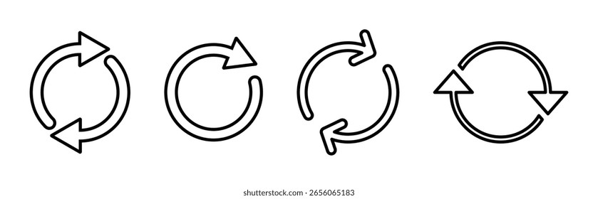 Atualizar conjunto de ícones. Recarregar o vetor de ícones. Ícone Atualizar.