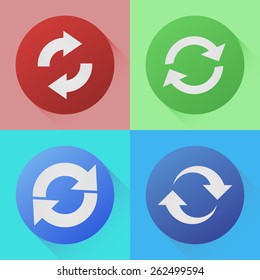 Refresh icon set. Vector illustration