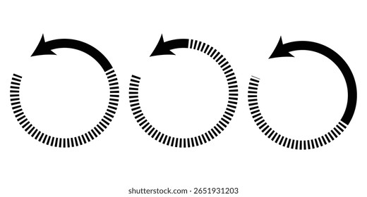 Atualizar conjunto de ícones. Ilustração vetorial. ícone vermelho preto e azul de atualização