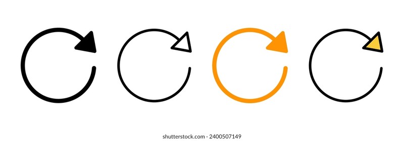 Refresh icon set vector. Reload sign and symbol. Update icon.