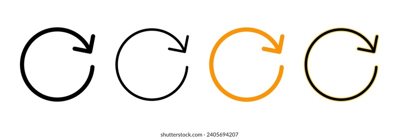 Refresh icon set vector. Reload sign and symbol. Update icon.
