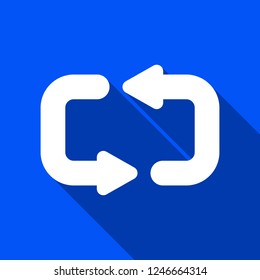 Refresh icon with shadow , sign design