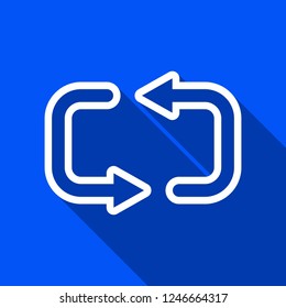 Refresh icon with shadow , sign design