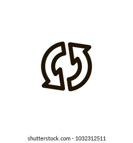 refresh icon. sign design