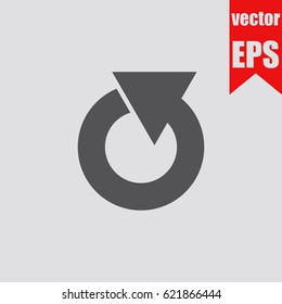 Refresh icon sign symbol isolated in flat style.Vector illustration.