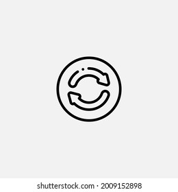 Refrescar vector de signo de icono,Símbolo, ilustración de logotipo para web y móvil