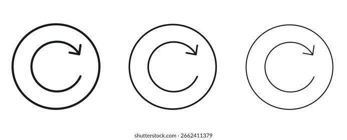 Symbol aktualisieren Einfacher Linienentwurf - Einfache Vektorgrafik