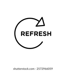 Refresh icon simple vector symbol