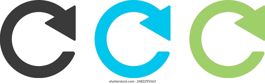 refresh icon, suit for restart, recycle icon