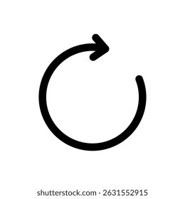 Símbolo do ícone Atualizar para aplicativos e sites. Recarregue o sinal e o símbolo. Ícone Atualizar.