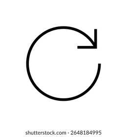 Símbolo do ícone Atualizar para aplicativos e sites. Recarregue o sinal e o símbolo. Ícone Atualizar.