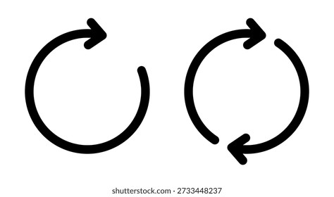 Refresh icon symbol for apps and websites. Reload sign and symbol. Update icon.