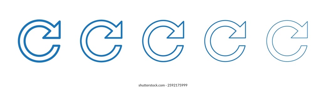Refresh icon Symbol collection thin outline set