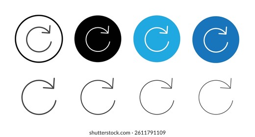 Refresh icon Symbol line set