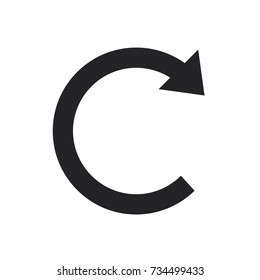 refresh icon symbol on white background,vector illustration.