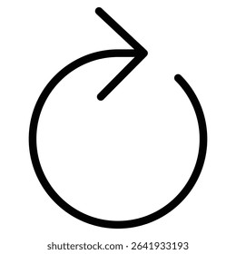 Refresh icon Thin line vector design