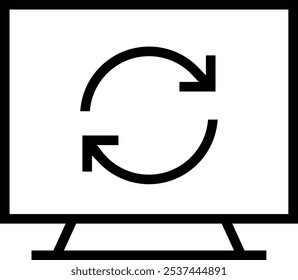 refresh icon. Thin linear style design isolated on white background