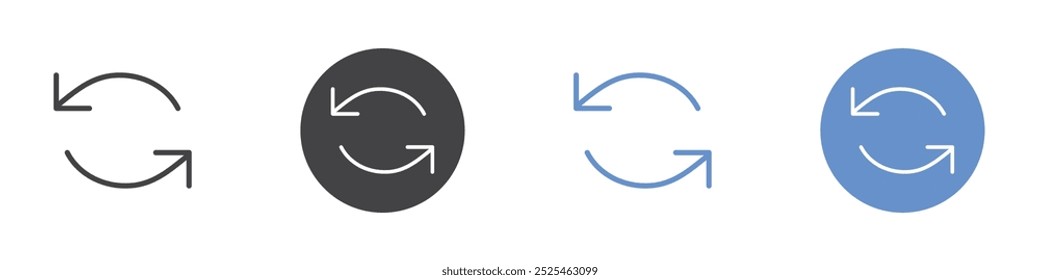 Icono de actualización Símbolo de arte de contorno delgado