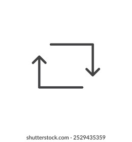 Refresh icon Thin outline art symbol