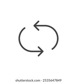 Refresh icon Thin outline art symbol