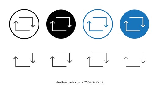 Refresh icon Thin outline art symbol